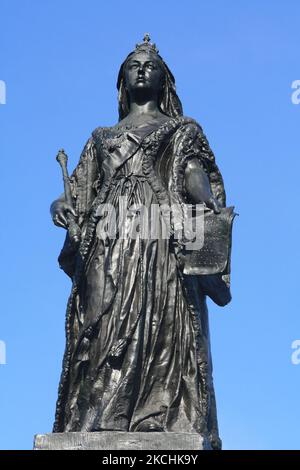 Statue of Queen Victoria outside Parliament Hill in Ottawa, Ontario, Canada. (Photo by Creative Touch Imaging Ltd./NurPhoto) Stock Photo