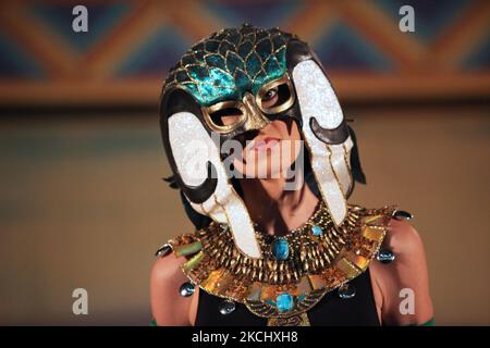 Egyptian dancers perform a dance to pay homage to the ancient Egyptian Gods and Goddesses in Mississauga, Ontario, Canada, on June 04, 2011. The dancers are dressed in costumes representing some of the Gods and Goddesses worshipped in ancient Egypt. (Photo by Creative Touch Imaging Ltd./NurPhoto) Stock Photo