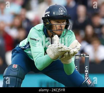 Sam Billings of Oval Invincibles during The Hundred between Oval Invincible Men and Welsh Fire Men at Kia Oval Stadium , London, UK on 02nd August 2021 (Photo by Action Foto Sport/NurPhoto) Stock Photo