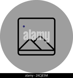 Gallery Icon Black and Blue Icon Vector Icon Gray Background Android Icon Set Vector Image Circle Shape Icons Illustrator file EPS file Illustration Stock Vector