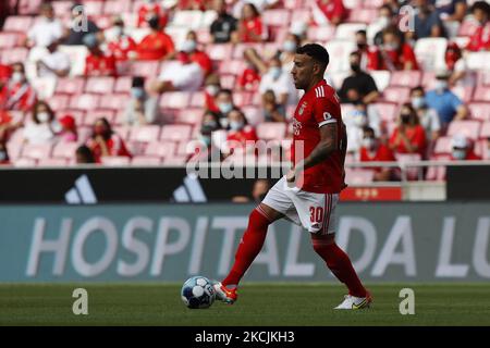 Nicolas Otamendi controls the ball during the match for Liga BWIN between SL Benfica and Arouca FC, at Estádio da Luz, Lisboa, Portugal, 14, August, 2021 (Photo by João Rico/NurPhoto) Stock Photo