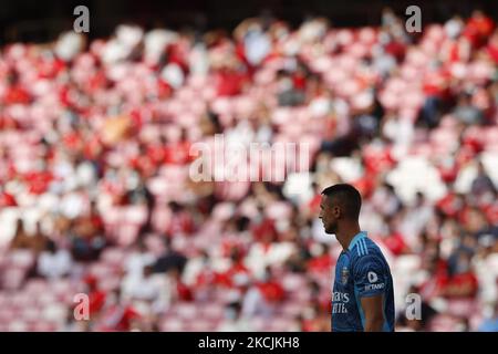 Odysseas Vlachodimos in action during the match for Liga BWIN between SL Benfica and Arouca FC, at Estádio da Luz, Lisboa, Portugal, 14, August, 2021 (Photo by João Rico/NurPhoto) Stock Photo