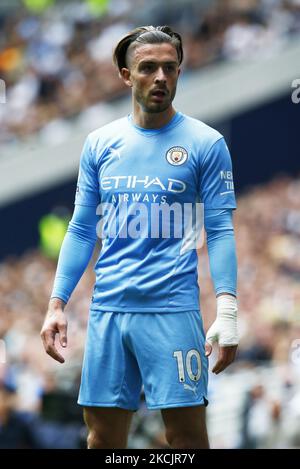 Manchester City's Jack Grealish during Premier League between Tottenham Hotspur and Manchester City at Tottenham Hotspur stadium , London, England on 15th August 2021 (Photo by Action Foto Sport/NurPhoto) Stock Photo