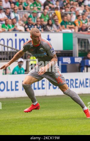 Felix Platte of SC Paderborn looks on during the Second Bundesliga match between SV Werder Bremen and SC Paderborn at Wohninvest WESERSTADIONr on August 15, 2021 in Bremen, Germany. (Photo by Peter Niedung/NurPhoto) Stock Photo