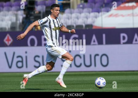 Manchester United have confirmed that Cristiano Ronaldo they have reached an agreement to re-sign Portugal's forward Cristiano Ronaldo from Juventus, in Manchester, England, on August 27, 2021. - FILE PHOTO: Cristiano Ronaldo of Juventus FC during the Serie A match between ACF Fiorentina and FC Juventus at Stadio Artemio Franchi, Florence, Italy on 25 April 2021. (Photo by Giuseppe Maffia/NurPhoto) Stock Photo