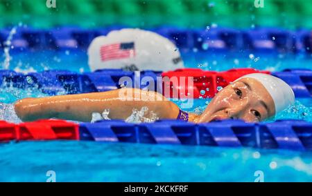Anastasia Diodorova from Russia during swimming at the Tokyo Paraolympics, Tokyo aquatic centre, Tokyo, Japan on August 30, 2021. (Photo by Ulrik Pedersen/NurPhoto) Stock Photo