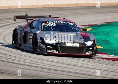 Drivers: Martin Lechmann and Patric Niederhauser of Car Collection during the HANKOOK 24H BARCELONA 2021 Race at Circuit de Catalunya. (Photo by DAX Images/NurPhoto) Stock Photo