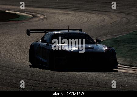 Drivers: Charles Putman, Charles Espenlaub, Joe Foster and Shane Lewis of CP Racing with Mercedes-AMG GT3 during the HANKOOK 24H BARCELONA 2021 Race at Circuit de Catalunya. (Photo by DAX Images/NurPhoto) Stock Photo