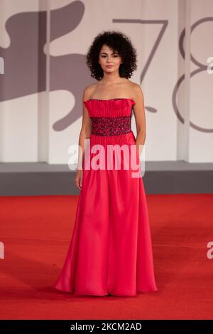 Federica Torchetti attends the red carpet of the movie 'La Scuola Cattolica' during the 78th Venice International Film Festival on September 06, 2021 in Venice, Italy. (Photo by Luca Carlino/NurPhoto) Stock Photo