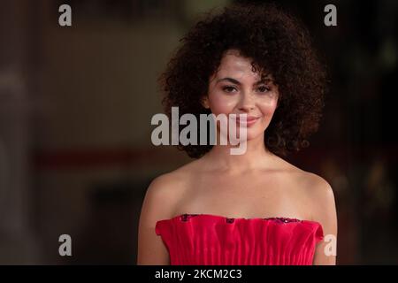 Federica Torchetti attends the red carpet of the movie 'La Scuola Cattolica' during the 78th Venice International Film Festival on September 06, 2021 in Venice, Italy. (Photo by Luca Carlino/NurPhoto) Stock Photo