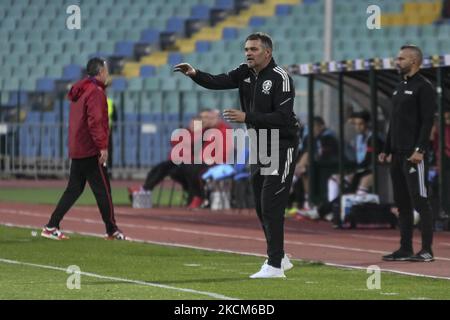 Georgia head coach Willy Sagnol during International friendly football game Bulgaria - Georgia at Vasil Levski Stadium in Sofia, Bulgaria on 08 September, 2021 (Photo by Georgi Paleykov/NurPhoto) Stock Photo