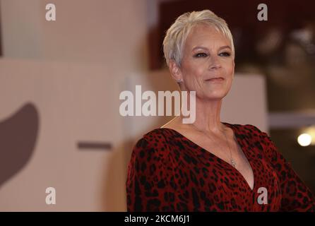 Jamie Lee Curtis attends the red carpet of the movie 'Halloween Kills' during the 78th Venice International Film Festival on September 08, 2021 in Venice, Italy. (Photo by Matteo Chinellato/NurPhoto) Stock Photo