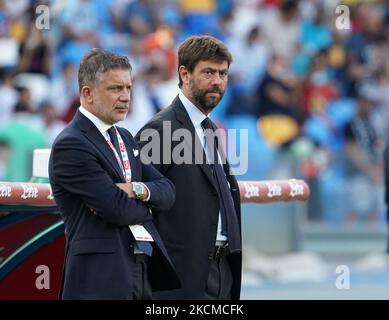 Andrea Agnelli president of Juventus Fc before the Serie A match between Ssc Napoli and Juventus Fc on September 11, 2021 stadium 'Diego Armando Maradona' in Napoli, Italy (Photo by Gabriele Maricchiolo/NurPhoto) Stock Photo