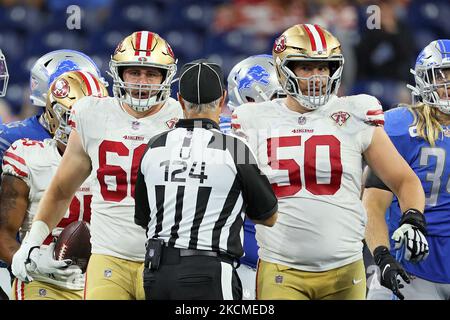 Umpire Carl Paganelli (124) gestures during an NFL football game between  the San Francisco 49ers and the Seattle Seahawks, Sunday, Sept. 18, 2022,  in Santa Clara, Calif. (AP Photo/Scot Tucker Stock Photo - Alamy