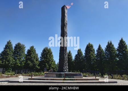 A flame burns atop the Holocaust Memorial in Toronto, Canada during Yom Kippur, the highest of all Jewish holidays. (Photo by Creative Touch Imaging Ltd./NurPhoto) Stock Photo