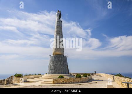 A statue of Our Lady Of Loreto in Primosten, Croatia on September 14, 2021. (Photo by Beata Zawrzel/NurPhoto) Stock Photo