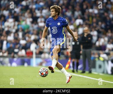 Chelsea's Marcos Alonso during Premier League between Tottenham Hotspur and Chelsea at Tottenham Hotspur stadium , London, England on 19h August 2021 (Photo by Action Foto Sport/NurPhoto) Stock Photo