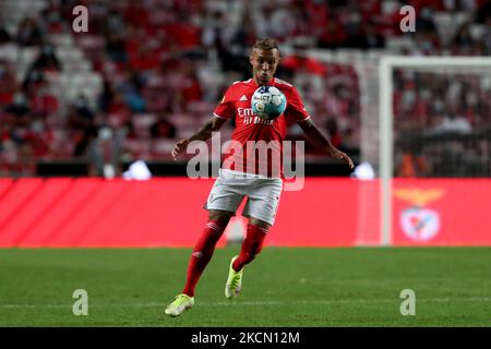 Everton of SL Benfica in action during the Portuguese League football match between SL Benfica and Boavista FC at the Luz stadium in Lisbon, Portugal on September 20, 2021. (Photo by Pedro FiÃºza/NurPhoto) Stock Photo