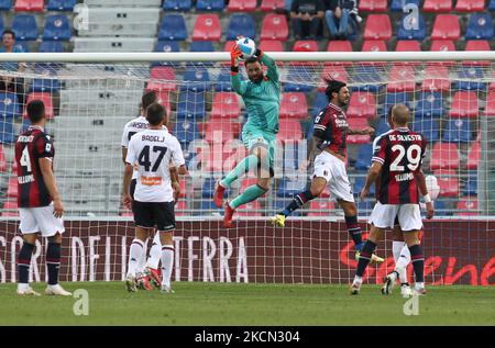 Salvatore Sirigu (Genoa CFC) during the Italian Serie A soccer match Bologna F.C. vs Genoa C.F.C. at the Renato Dall'Ara stadium in Bologna, Italy, September 21, 2021. (Photo by Michele Nucci/LiveMedia/NurPhoto) Stock Photo