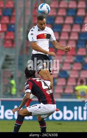 Nikola Maksimovic (Genoa CFC) during the Italian Serie A soccer match Bologna F.C. vs Genoa C.F.C. at the Renato Dall'Ara stadium in Bologna, Italy, September 21, 2021. (Photo by Michele Nucci/LiveMedia/NurPhoto) Stock Photo