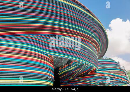 UAE, Dubai - November 28, 2021: Exhibition EXPO 2020. Pavilion Russia Stock Photo