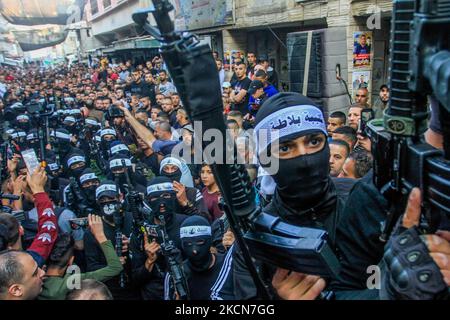 Nablus, Palestine. 04th Nov, 2022. Palestinian masked gunmen from the ...