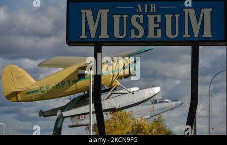 Aircraft CF-HPY, Noorduyn Norseman V, seen outside the Alberta Aviation Museum, in Edmonton. On Friday, 17 August 2021, in Edmonton, Alberta, Canada. (Photo by Artur Widak/NurPhoto) Stock Photo