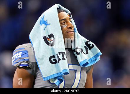 Detroit Lions linebacker Anthony Pittman (57) in action during the second  half of an NFL football game against the Minnesota Vikings, Sunday, Sept.  25, 2022 in Minneapolis. (AP Photo/Stacy Bengs Stock Photo - Alamy