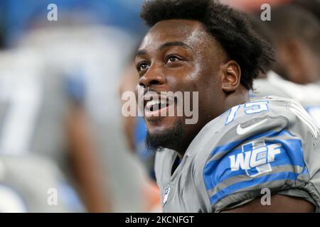 Detroit Lions defensive end Levi Onwuzurike (75) on the field during