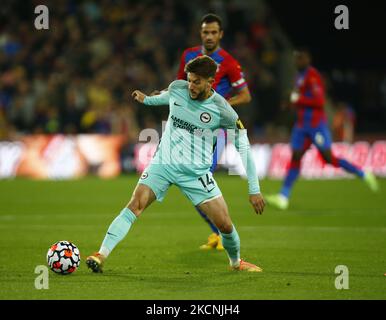 Brighton & Hove Albion's Adam Lallana during Premier League between Crystal Palace and Brighton and Hove Albion at Selhurst Park Stadium, London on 27th September, 2021 (Photo by Action Foto Sport/NurPhoto) Stock Photo