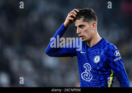 Kai Havertz of Chelsea FC looks dejected during the UEFA Champions League group H match between FC Juventus and Chelsea FC at Allianz Stadium, Turin, Italy on 29 September 2021. (Photo by Giuseppe Maffia/NurPhoto) Stock Photo