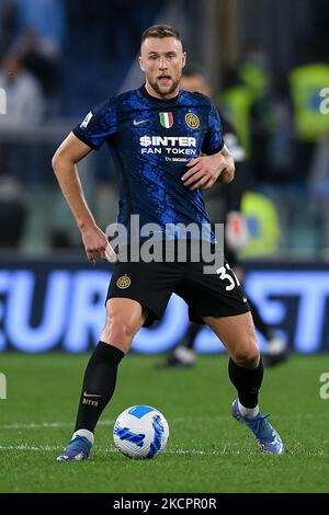 Milan Skriniar of FC Internazionale during the Serie A match between SS Lazio and FC Internazionale at Stadio Olimpico, Rome, Italy on 16 October 2021. (Photo by Giuseppe Maffia/NurPhoto) Stock Photo