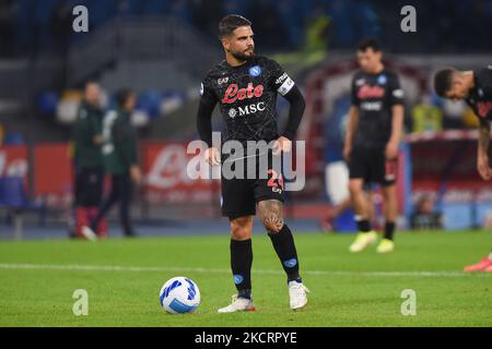 Lorenzo Insigne of SSC Napoli during the Serie A match between SSC Napoli and Bologna FC at Stadio Diego Armando Maradona Naples Italy on 28 October 2021. (Photo by Franco Romano/NurPhoto) Stock Photo