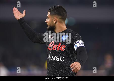 Lorenzo Insigne of SSC Napoli during the Serie A match between SSC Napoli and Bologna FC at Stadio Diego Armando Maradona Naples Italy on 28 October 2021. (Photo by Franco Romano/NurPhoto) Stock Photo