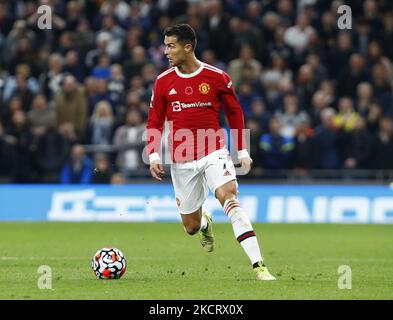 Manchester United's Cristiano Ronaldo during Premier League between Tottenham Hotspur and Manchester United at Tottenham Hotspur stadium , London, England on 30th October 2021 (Photo by Action Foto Sport/NurPhoto) Stock Photo