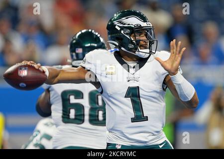 Philadelphia Eagles' Jalen Hurts in action during practice at NFL football  team's training camp, Saturday, July 30, 2022, in Philadelphia. (AP  Photo/Chris Szagola Stock Photo - Alamy