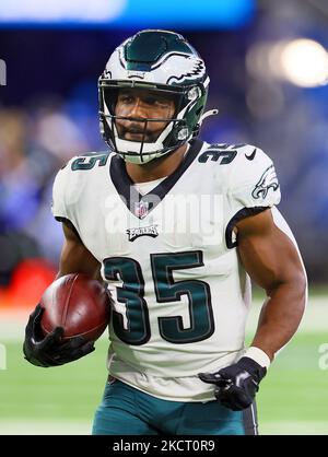 Philadelphia Eagles running back Boston Scott (35) carries the ball ...