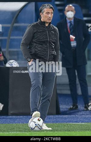 Murat Yakin manager of Switzerland looks on during the World Cup 2022 qualifier football match between Italy and Switzerland at Stadio Olimpico, Rome, Italy on 12 November 2021. (Photo by Giuseppe Maffia/NurPhoto) Stock Photo