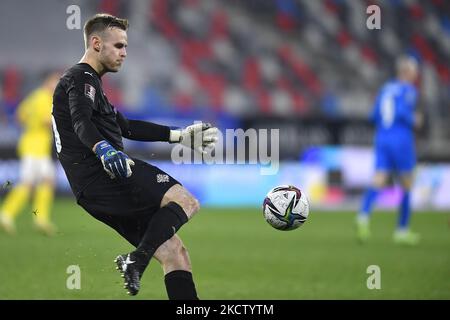 Elias Rafn Olafsson in action during the FIFA World Cup Qatar 2022 ...