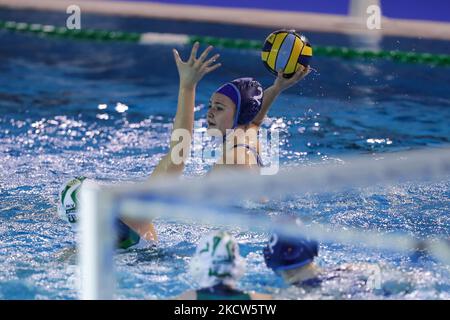 E. Hardy (Lille UC) during the Waterpolo EuroLeague Women match FTC Telekom Budapest vs Lille UC on November 19, 2021 at the Polo Natatorio Swimming Pool in Rome, Italy (Photo by Luigi Mariani/LiveMedia/NurPhoto) Stock Photo