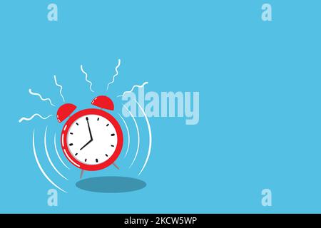 wakeup alarm clock at 8 am Stock Vector