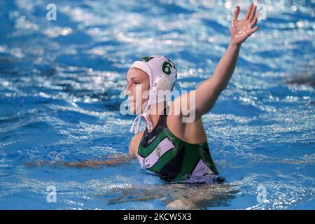 V. Kovesdi (Telekom Budapest) during the Waterpolo EuroLeague Women match FTC Telekom Budapest vs Lille UC on November 19, 2021 at the Polo Natatorio Swimming Pool in Rome, Italy (Photo by Luigi Mariani/LiveMedia/NurPhoto) Stock Photo