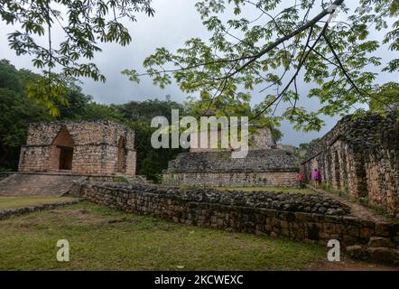 Arco de Entrada, Ek? Balam Maya archaeological site On Thursday, November 18, 2021, in Ek Balam, Yucatan, Mexico. (Photo by Artur Widak/NurPhoto) Stock Photo