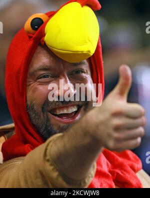 A Chicago Bears fan watches from the stands before an NFL football game  against the Houston Texans Sunday, Sept. 25, 2022, in Chicago. (AP  Photo/Charles Rex Arbogast Stock Photo - Alamy