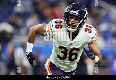 Chicago Bears safety DeAndre Houston-Carson (36) works during the first  half of an NFL football game against the Atlanta Falcons, Sunday, Nov. 20,  2022, in Atlanta. The Atlanta Falcons won 27-24. (AP