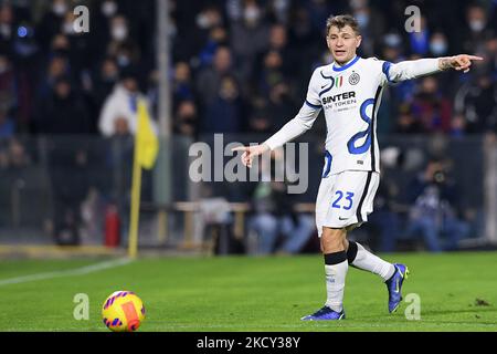Nicolo' Barella of FC Internazionale gestures during the Serie A match between US Salernitana 1919 and FC Internazionale at Stadio Arechi, Salerno, Italy on 17 December 2021. (Photo by Giuseppe Maffia/NurPhoto) Stock Photo