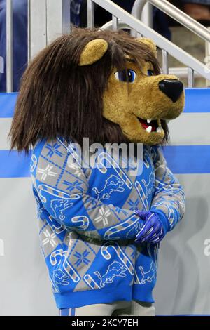 Detroit Lions Mascot Roary Runs On Editorial Stock Photo - Stock Image