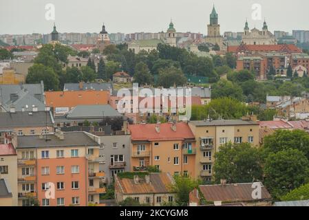 General view of Lublin's skyline. On Saturday, July 31, 2021, in Lublin, Lublin Voivodeship, Poland. (Photo by Artur Widak/NurPhoto) Stock Photo