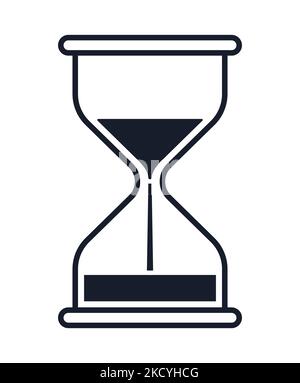 Hourglass vector icon timer sandglass symbol Stock Vector