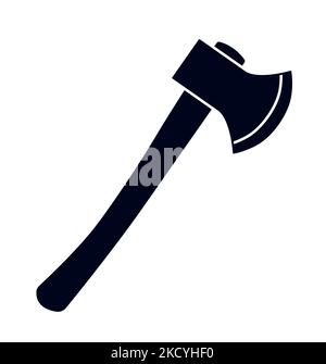 Axe symbol wood cutter axe vector icon on white background Stock Vector